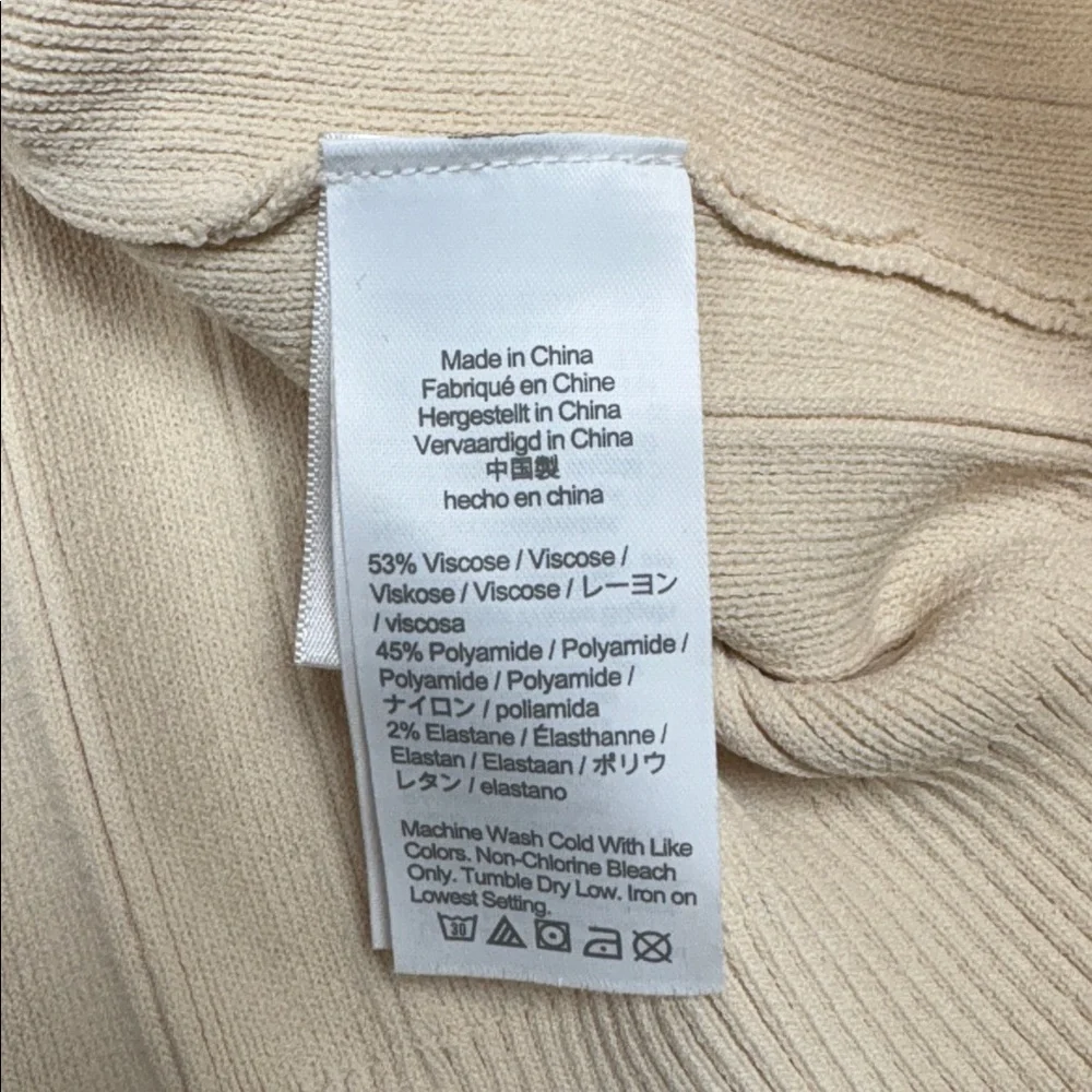 NWT J. Crew Supersculpt V-Neck Ribbed Cardigan Button-Up Sweater Cream Small